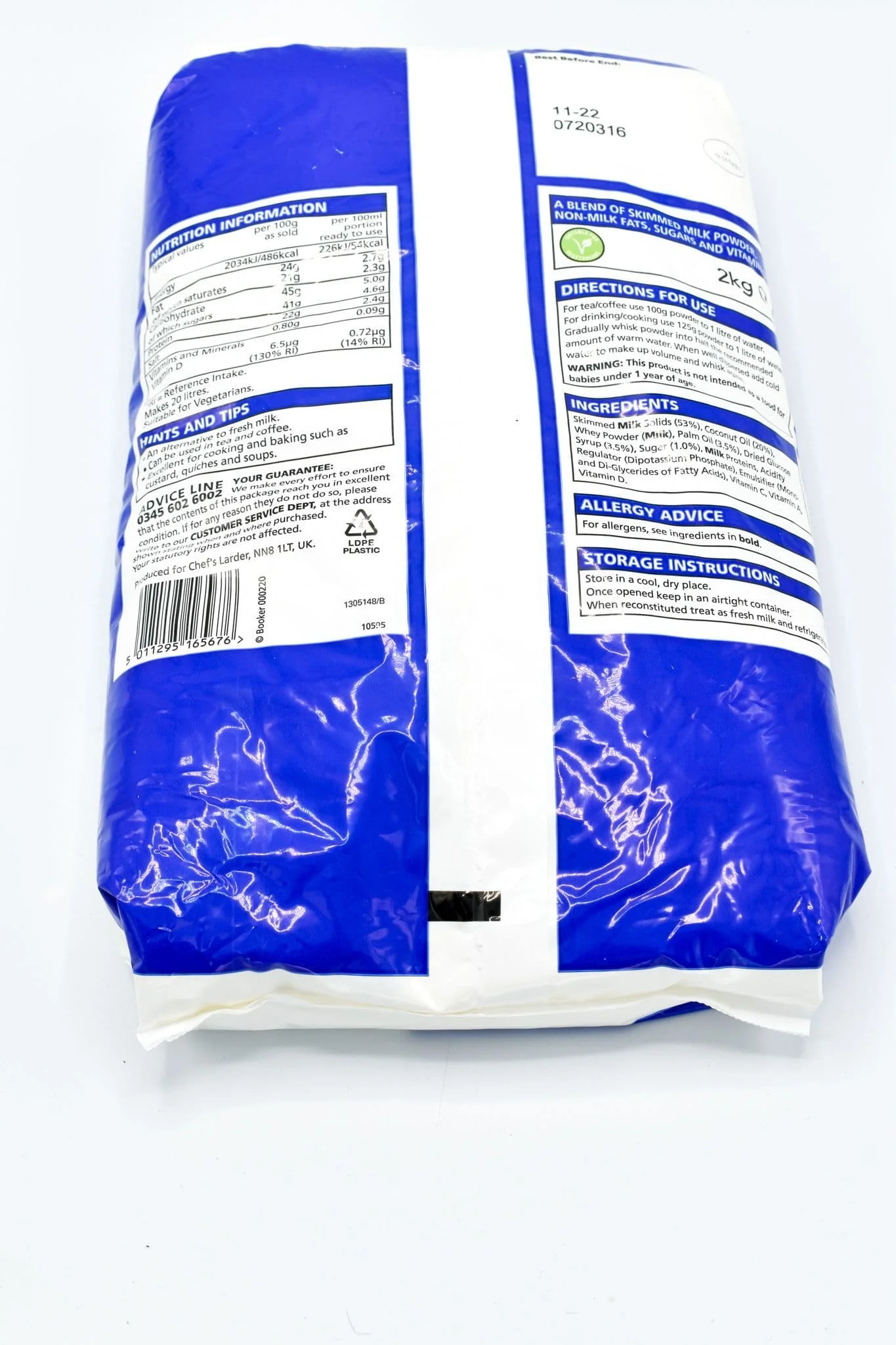 2kg Dried Skimmed Milk Powder - Bulk Food Ration Storage - Image 2