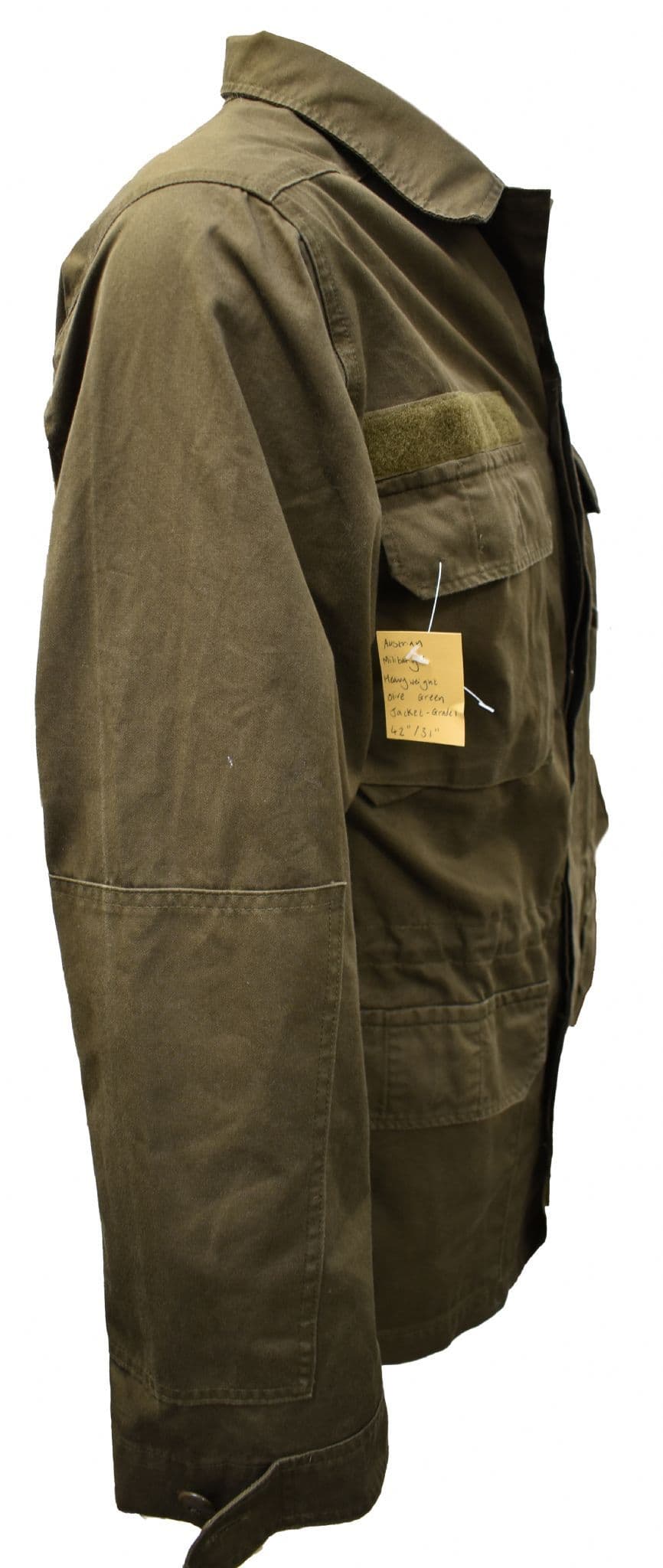 Austrian Military Heavyweight Olive Green Jacket - Image 2