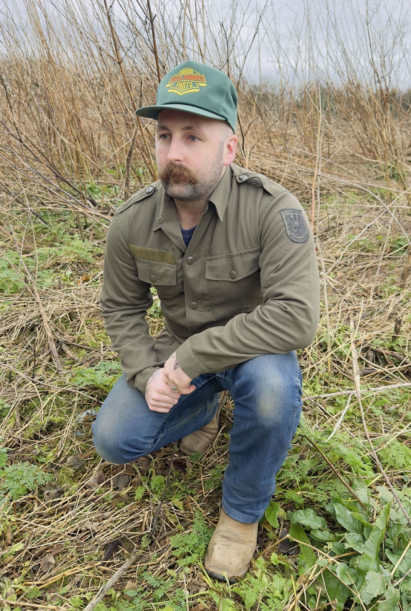 Austrian Military Heavyweight Olive Green Shirt - Image 6