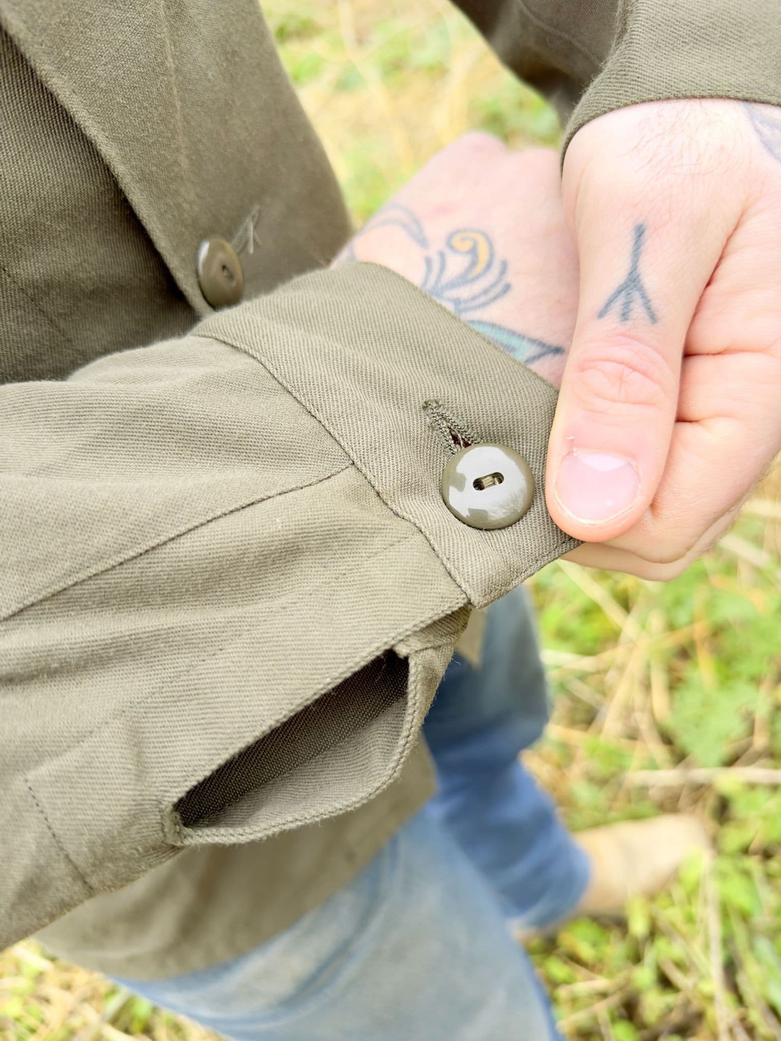 Austrian Military Heavyweight Olive Green Shirt - Image 8