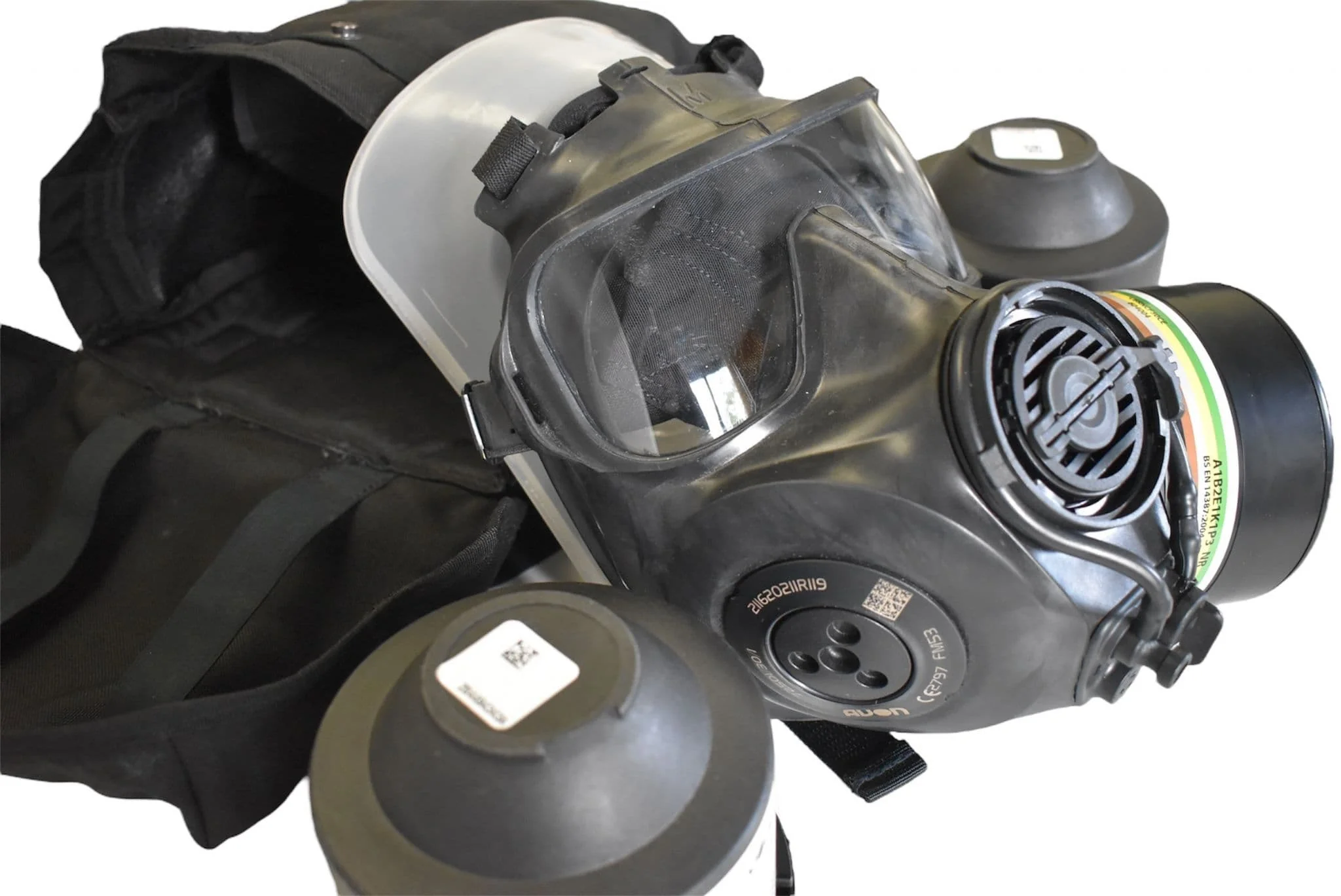 Avon FM53 Military CBRN Respirator + 3 Filters & Accessories - Image 3