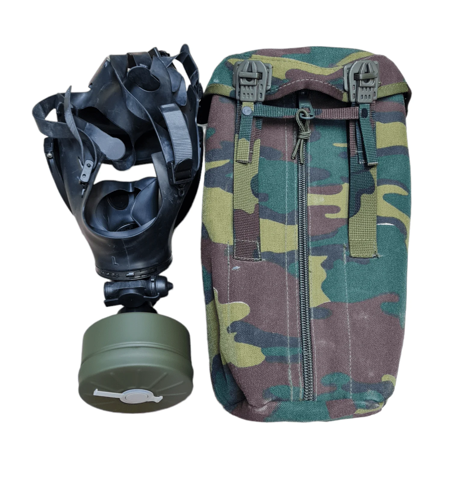 Belgium Military Bem 4 GP Gas Mask Respirator, Filter & Bag - Image 3