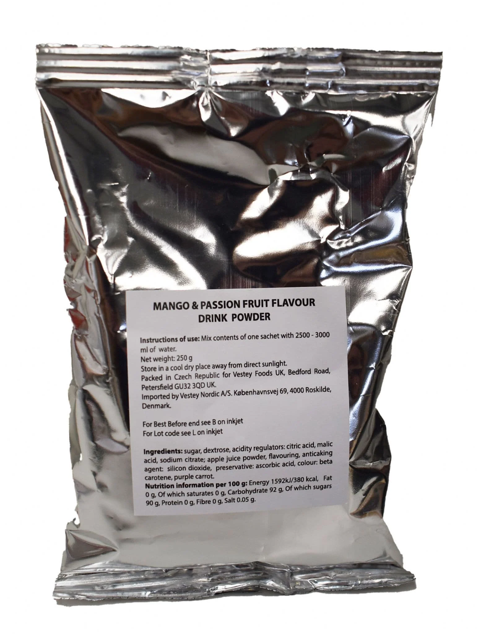 British Army Bulk Ration Pack Drink Powder 250g - Mango & Passion Fruit