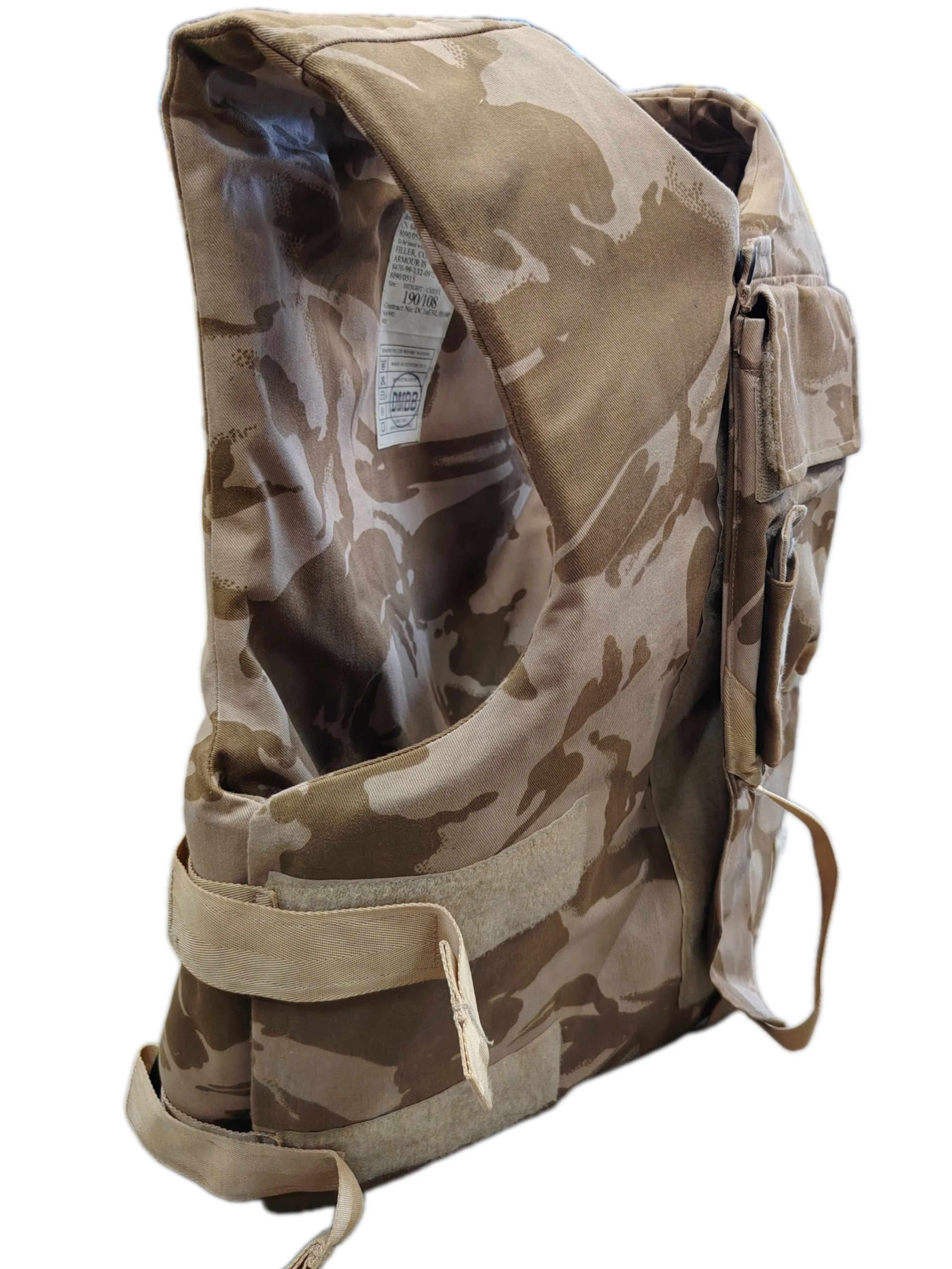 British Military Bullet Proof Vest Combat Body Armour - Desert DPM - Image 3