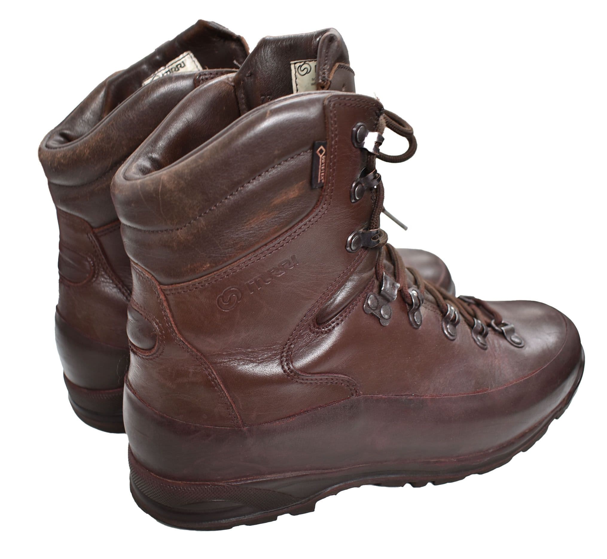 British Military Iturri Cold Wet Weather Brown Leather Combat Boots - Image 3