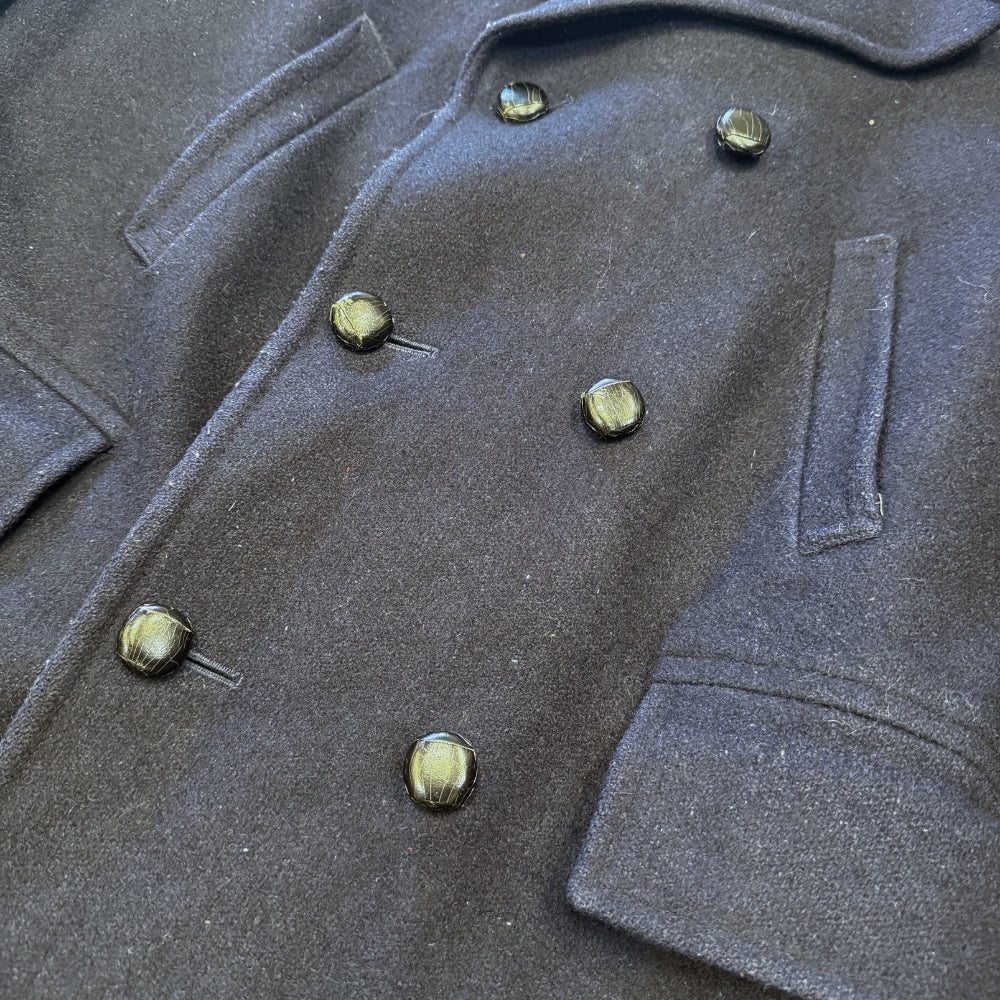 British Military Men's Musto Midnight Blue Pea Coat - Image 3