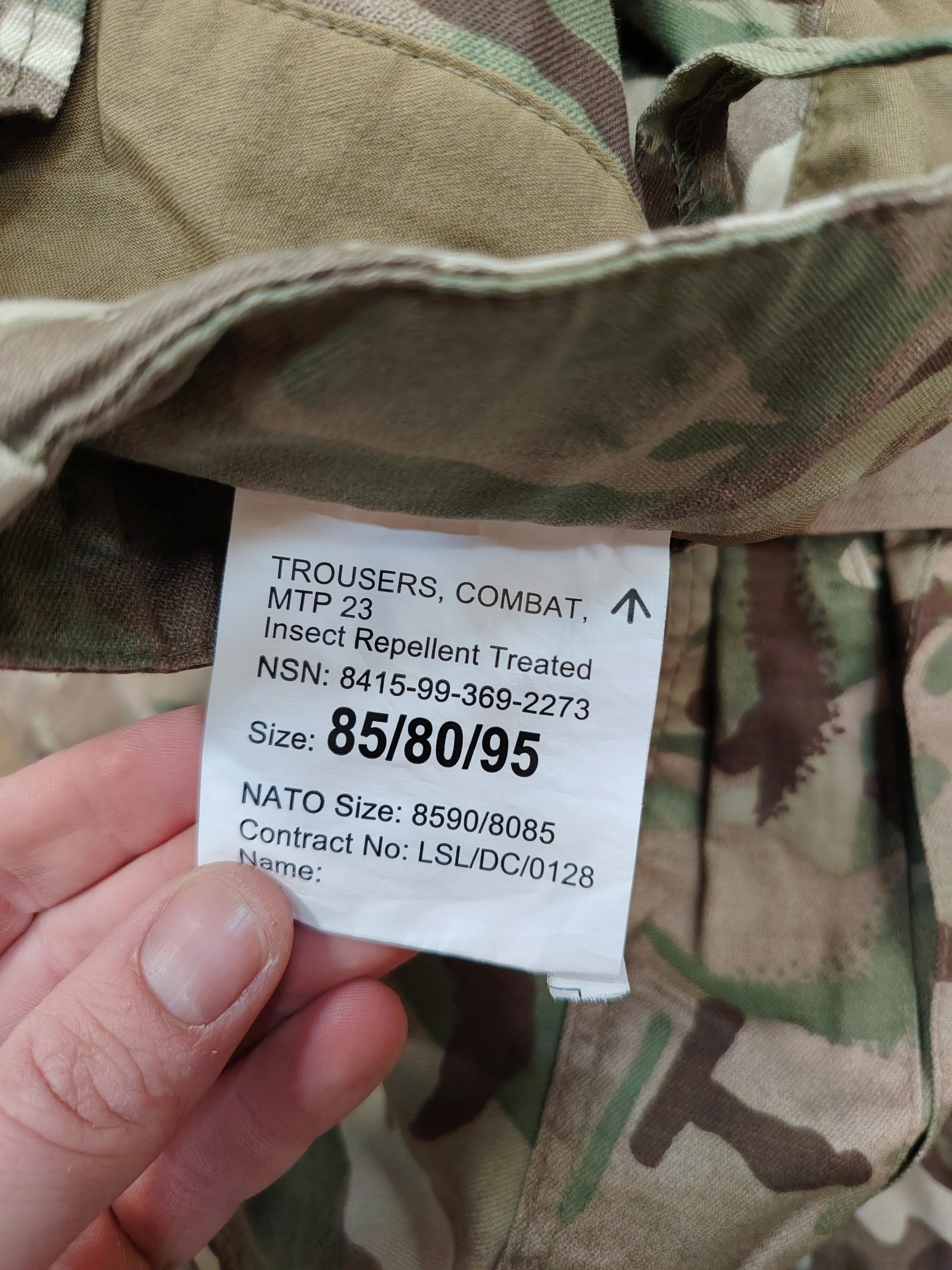 British Military PCS 23 MTP Combat Trousers Insect Repellant - Image 10