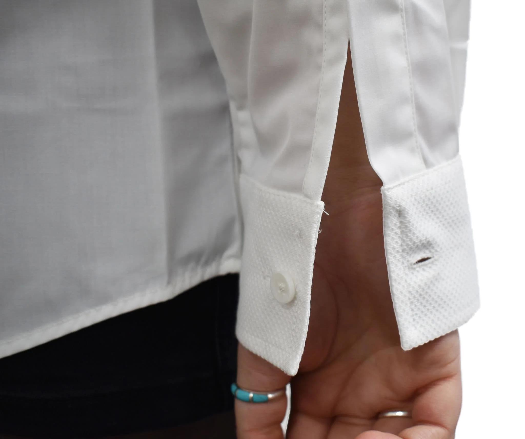British Military Surplus Women's 2 Officer Long Sleeve White Dress Shirt - Image 3