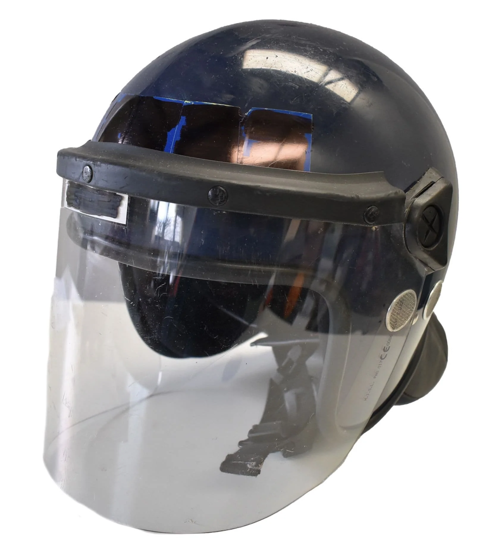 British Police Genuine Riot Protective Helmet With Visor - Image 2