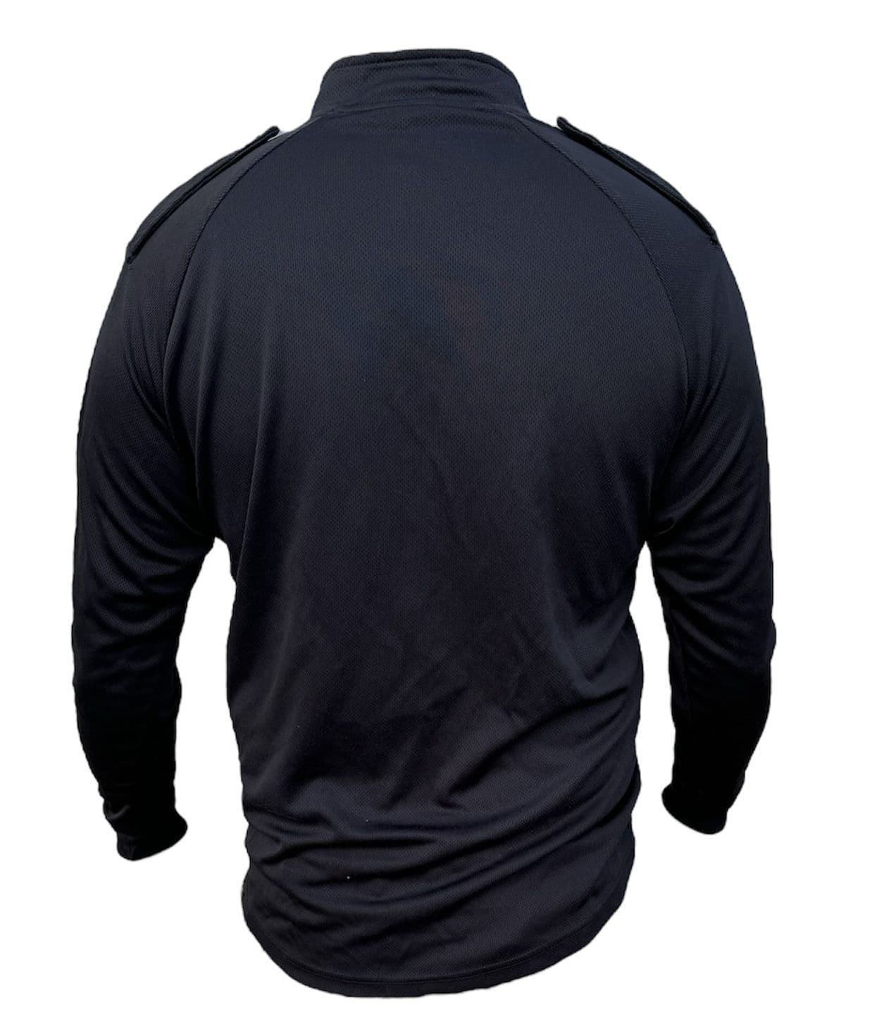 British Police Mens Moisture Wicking Black T-Shirt - Long Sleeved - Image 3