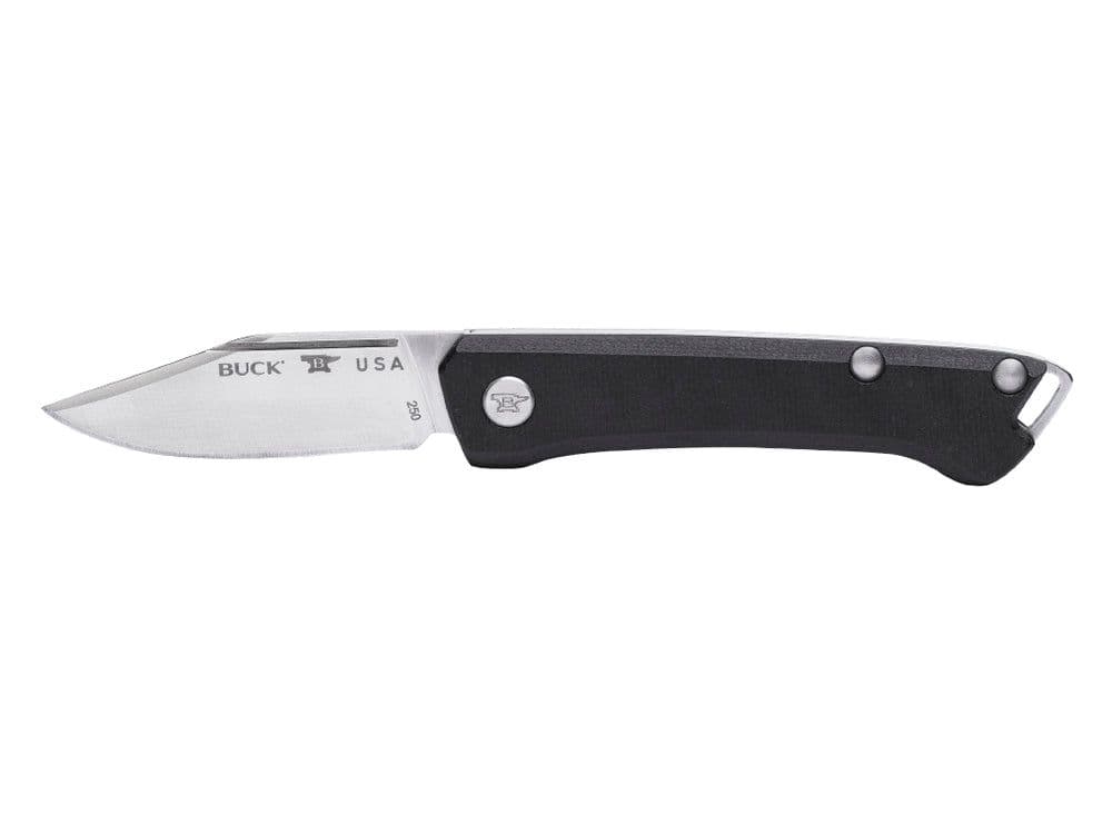 Buck 250 Saunter Clip Point Folding Knife - Black - UK EDC - Image 2