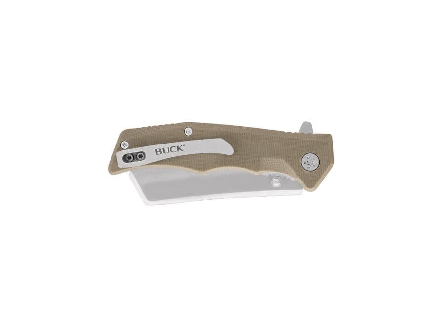 Buck 252 Trunk Folding Cleaver Lock Knife - Tan - Image 3