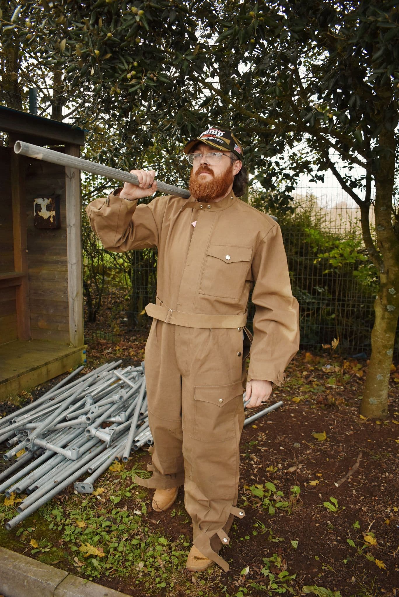 Czech Military Tan Waxed Cotton Overalls - Image 7