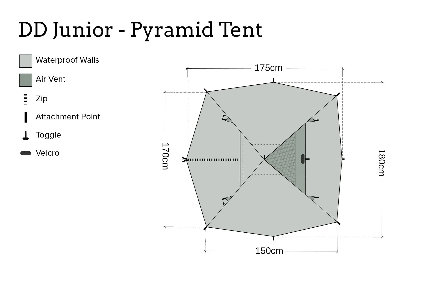 DD Hammocks - Pyramid Tent (SuperLight) - Kids - Image 6