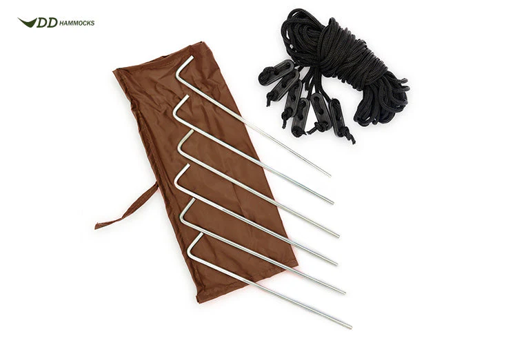 DD Hammocks Pegs + Guy Lines (x6)
