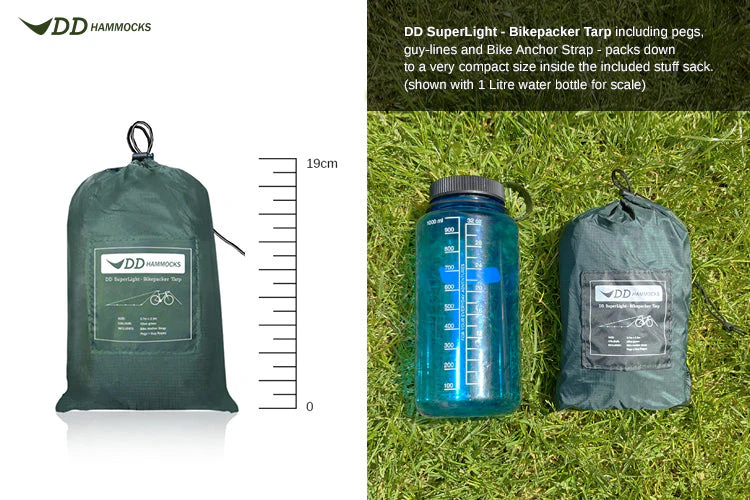 DD Hammocks SuperLight - Bikepacker Tarp - Olive Green - Image 4
