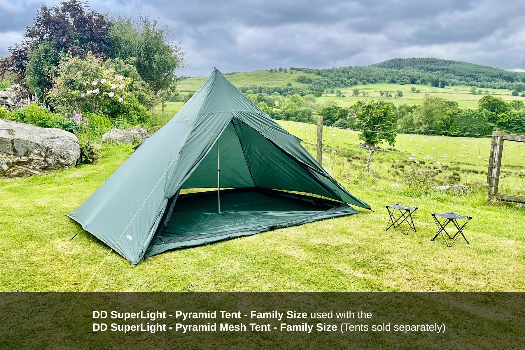 DD Hammocks SuperLight Pyramid Mesh Tent - Family Size - Image 14