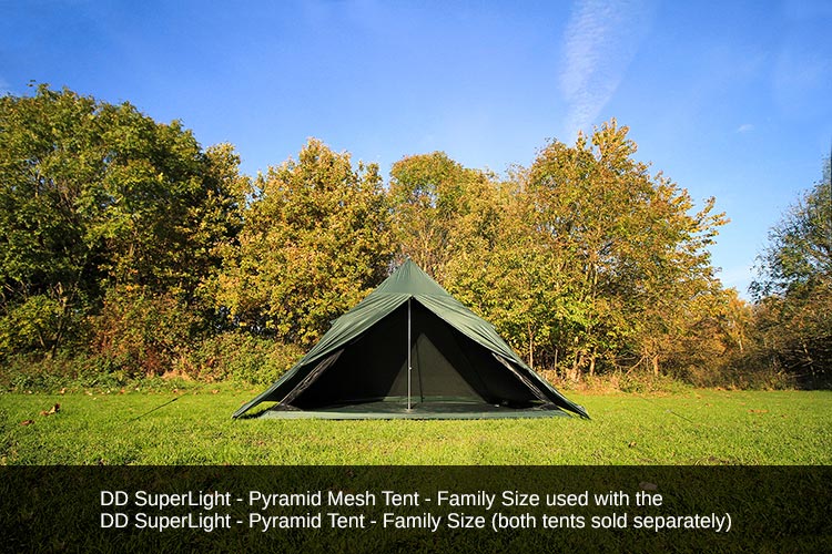 DD Hammocks SuperLight Pyramid Mesh Tent - Family Size - Image 7
