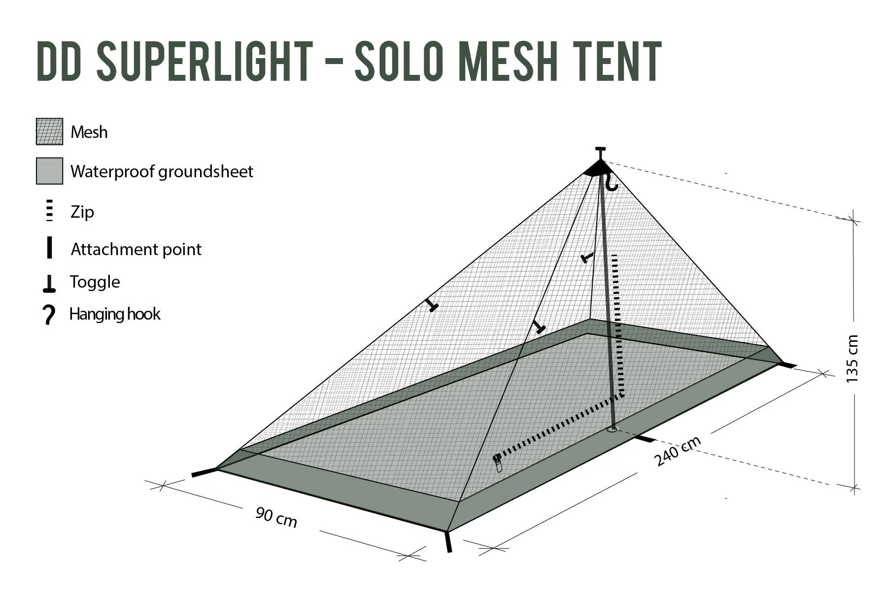 DD Hammocks SuperLight - Solo Mesh Tent - Image 13