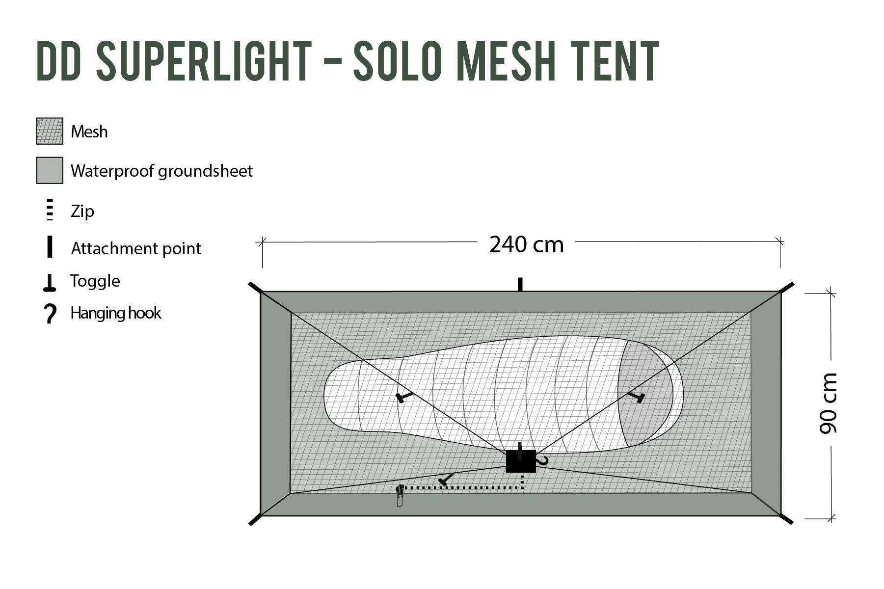 DD Hammocks SuperLight - Solo Mesh Tent - Image 14