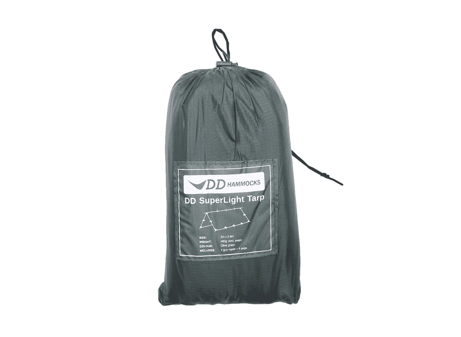 DD Hammocks Superlight Tarp - Olive Green - Image 3