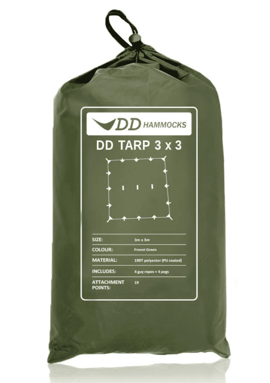DD Hammocks Tarp 3 x 3m - Forest Green - Image 2
