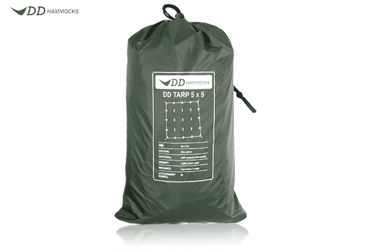 DD Hammocks Tarp 5x5m - Olive Green - Image 4