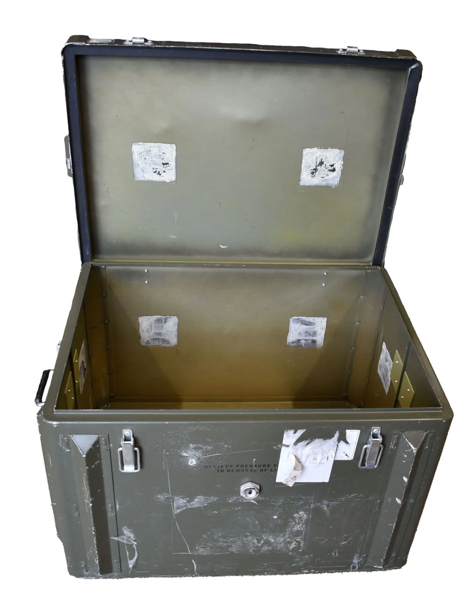 Ex Military Large Olive Metal Storage Case - Image 2