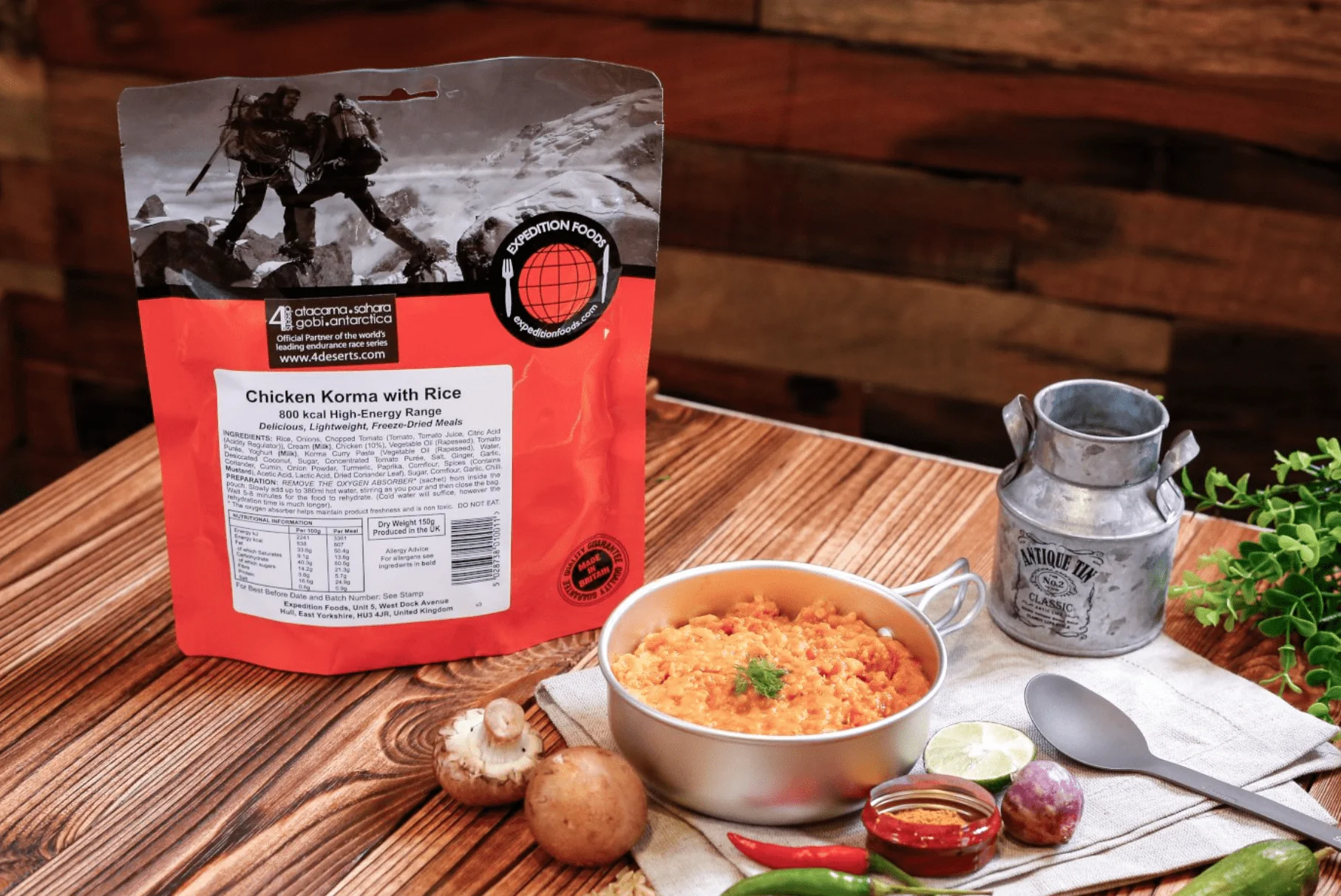 Expedition Foods Freeze Dried Meal Pouch - Chicken Korma With Rice - Various Sizes - Image 8