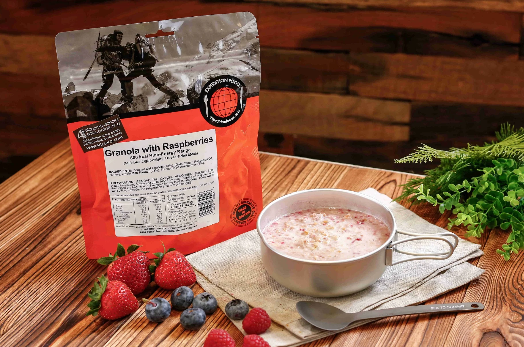 Expedition Foods Freeze Dried Meal Pouch - Granola With Raspberries - Various Sizes - Image 8