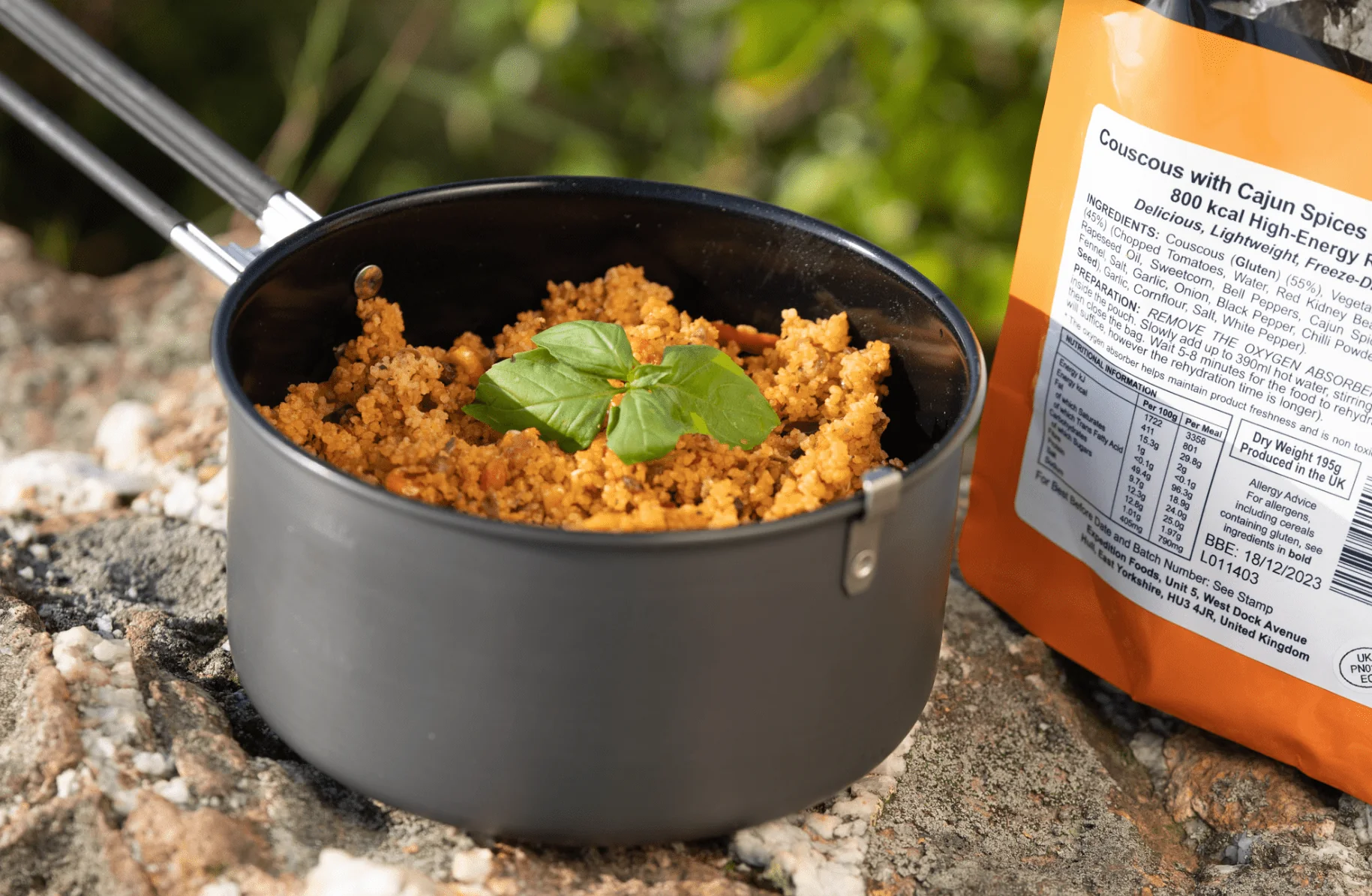 Expedition Foods Freeze Dried Meal Pouch - Vegan Couscous With Cajun Spices & Veg - Various Sizes - Image 8