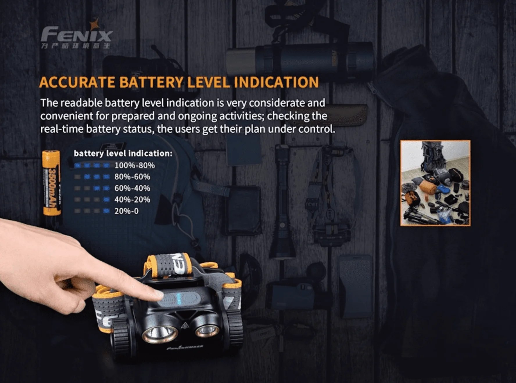 Fenix HM65R 1400 Lumen Rechargeable Outdoor Headlamp - Image 9