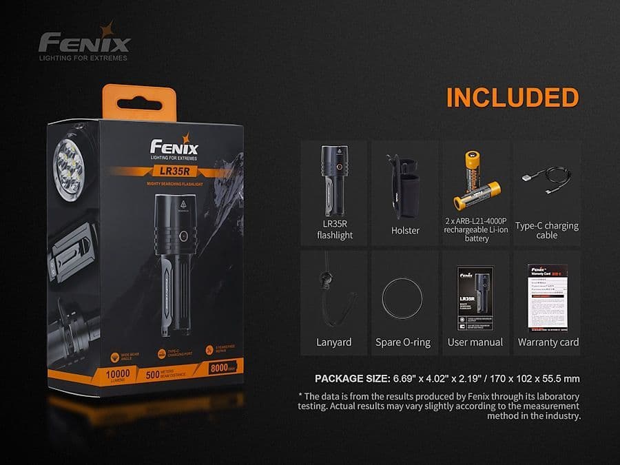 Fenix LR35R 10,000 Lumen Searchlight Torch - Image 6