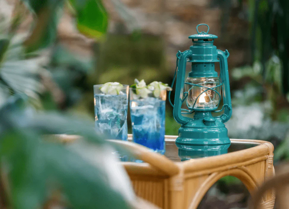 Feuerhand Baby Special 276 Hurricane Lantern - Teal Blue - Image 3