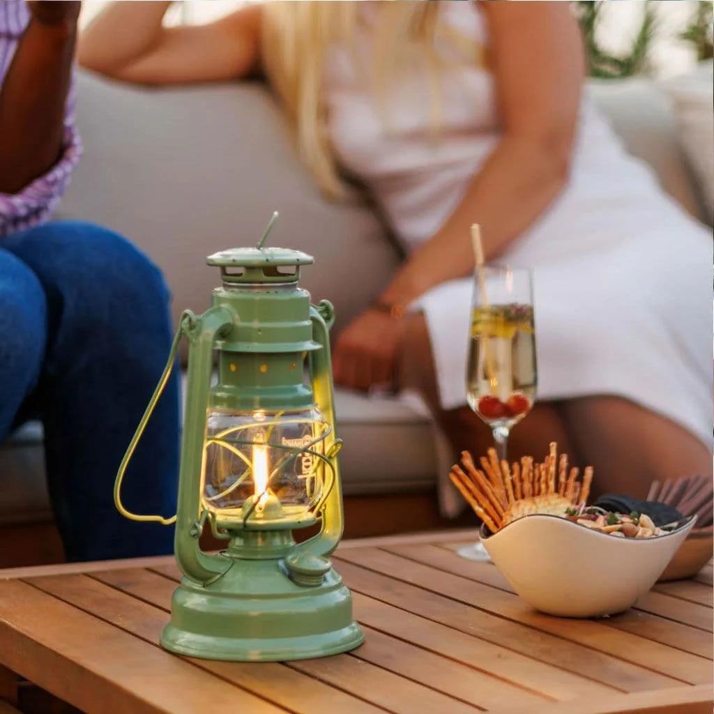 Feuerhand Baby Special 276 LED Hurricane Lantern - Sage Green - Image 3
