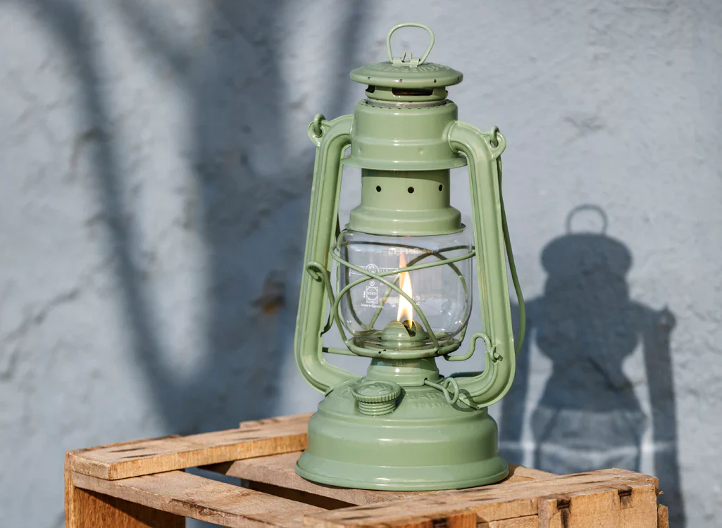Feuerhand Hurricane Lantern Baby Special 276 - Sage Green - Image 2