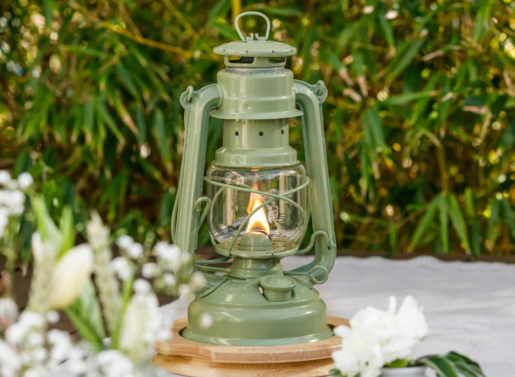 Feuerhand Hurricane Lantern Baby Special 276 - Sage Green - Image 3