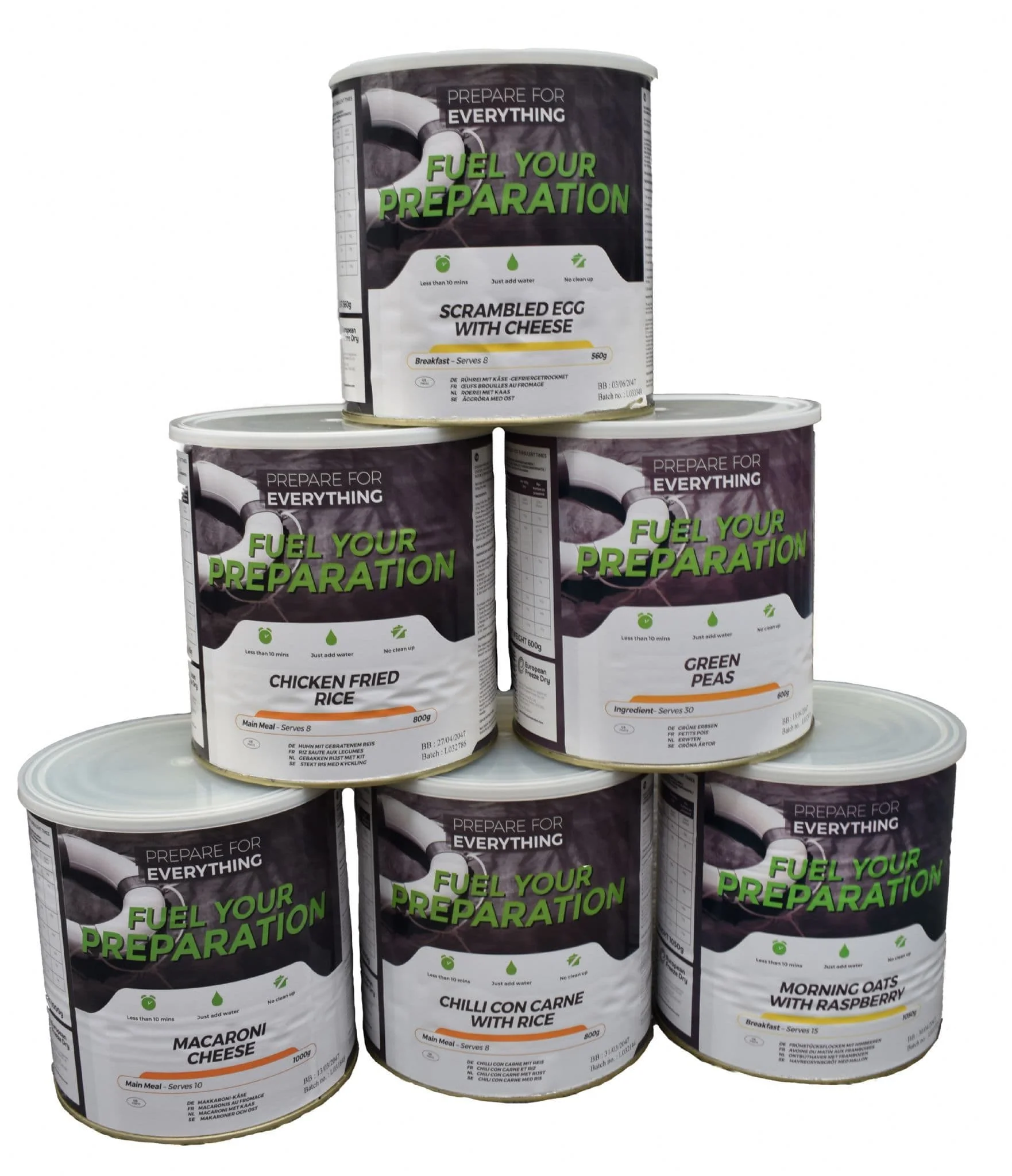 Fuel Your Preparation 1 Month Freeze Dried Ration Meal Kit - 79 Servings