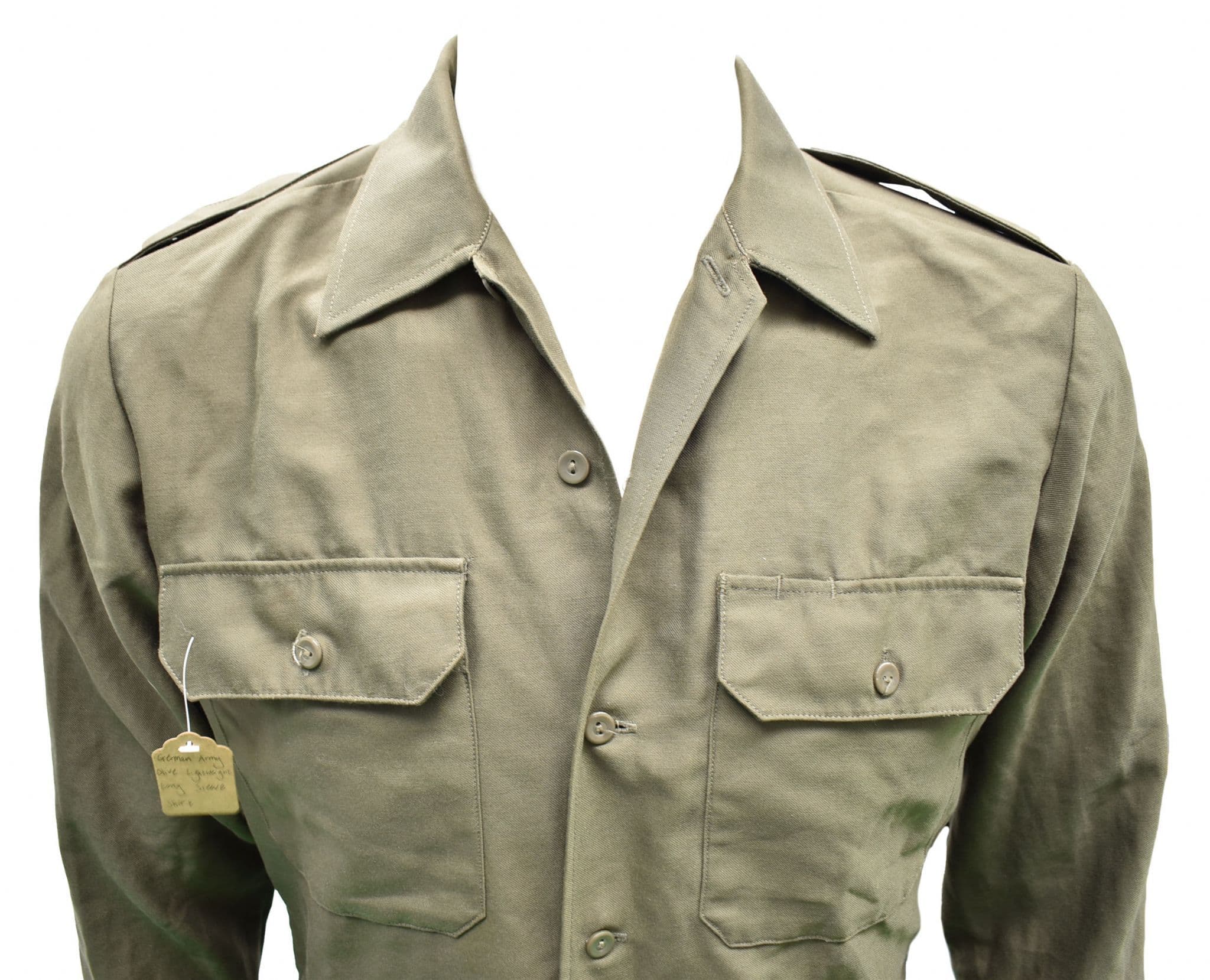 German Army Olive Lightweight Long Sleeve Shirt - Image 4