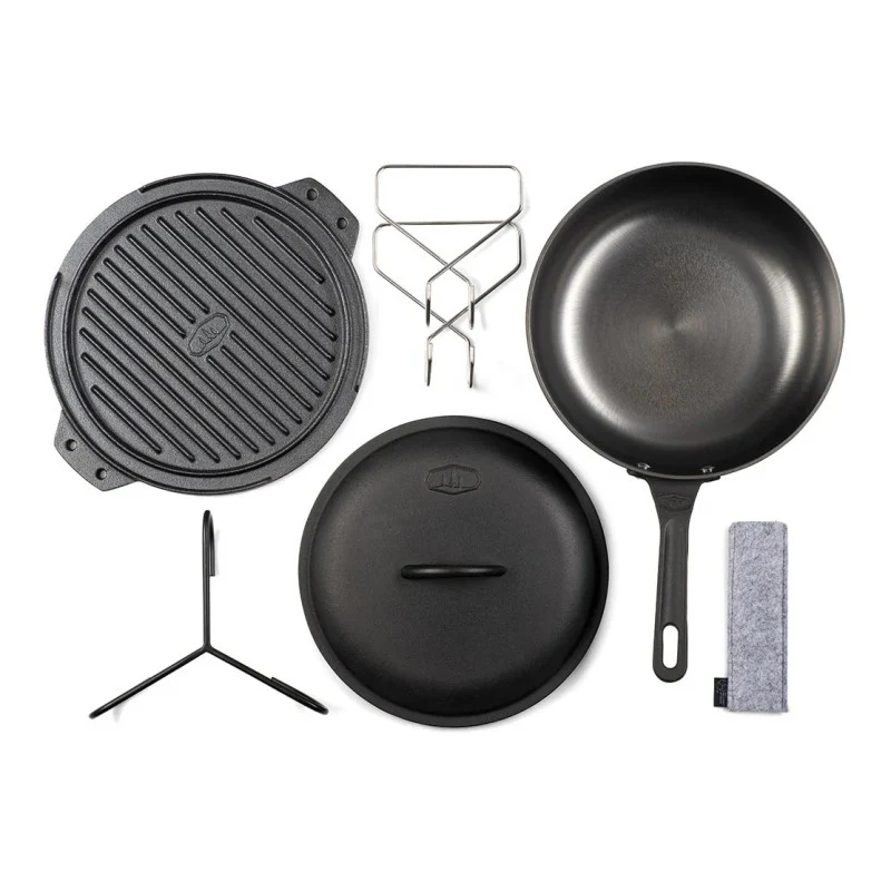 GSI Outdoors Guidecast 10 Inch Cast Iron Cook Set - Image 3
