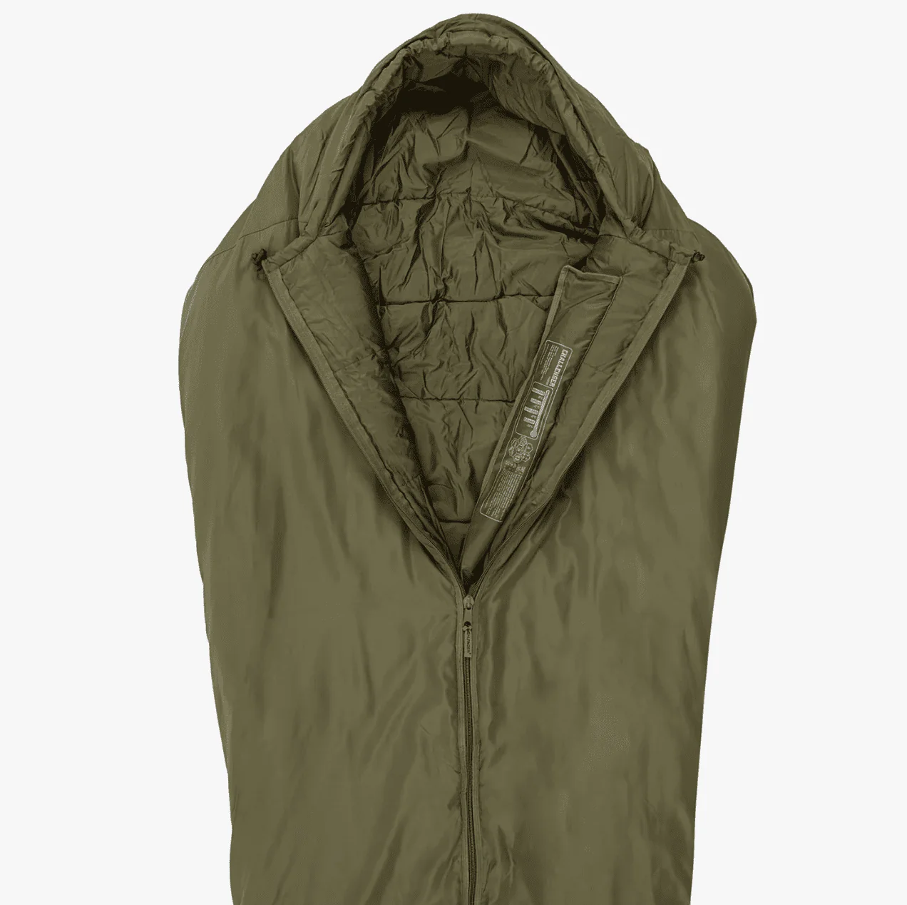 Highlander Forces Challenger 400 4 Season Sleeping Bag - Olive - Image 3