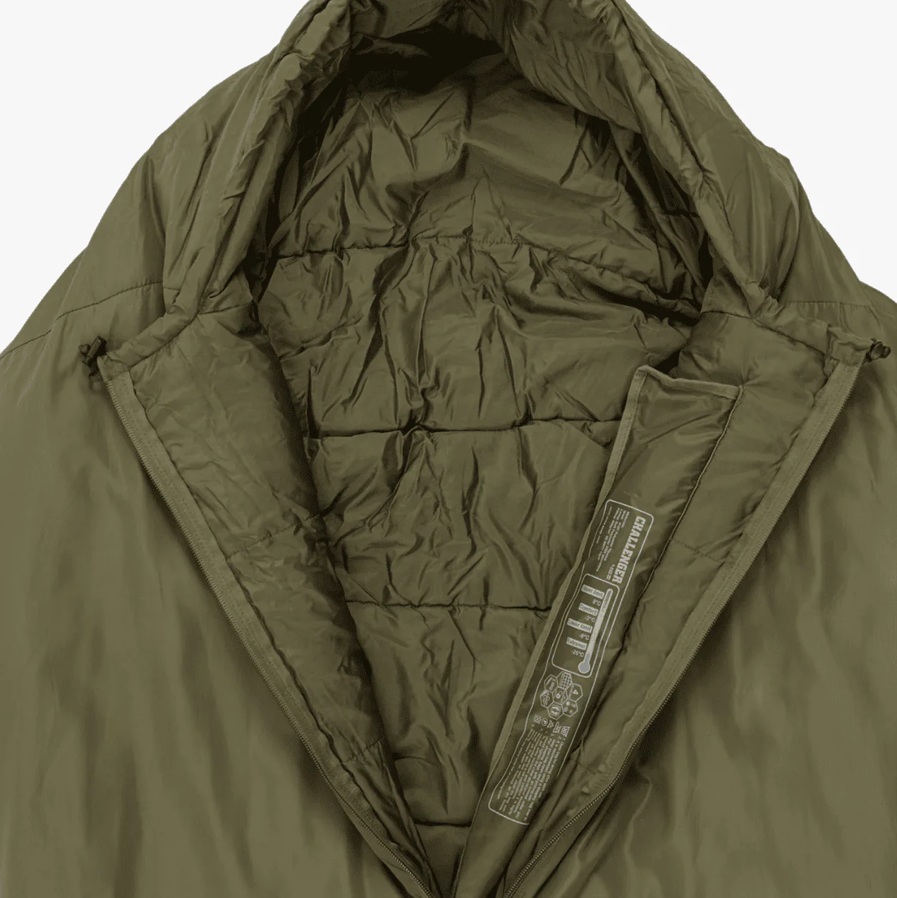 Highlander Forces Challenger 400 4 Season Sleeping Bag - Olive - Image 4