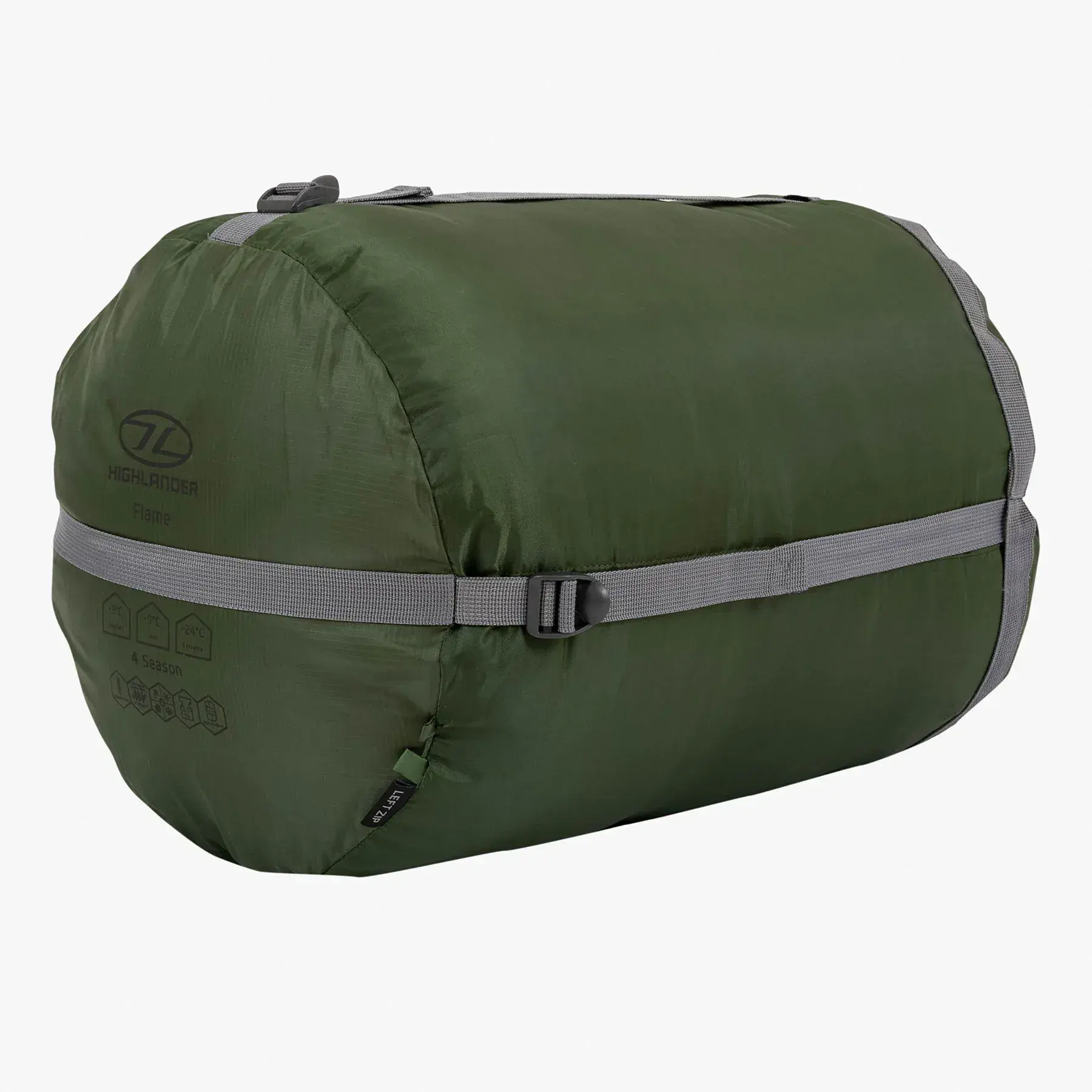 Highlander Forces Phoenix Flame 400 Four Season Sleeping Bag - Olive - Image 4