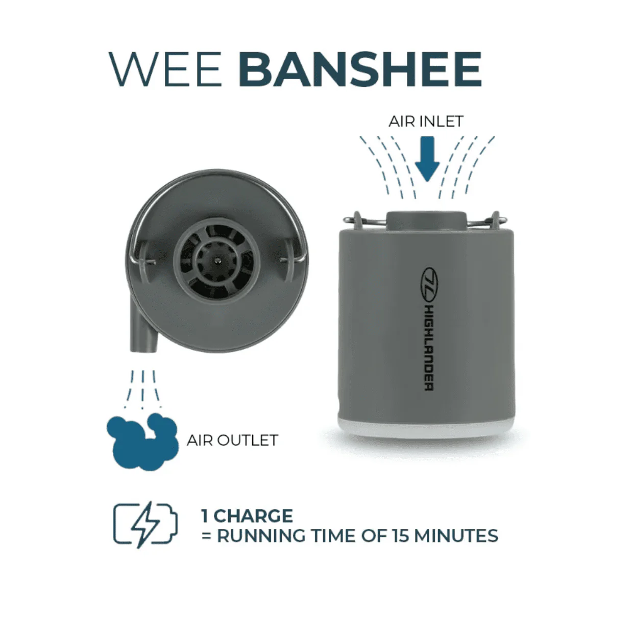 Highlander Wee Banshee Micro Lightweight Air Pump With Light - Image 5
