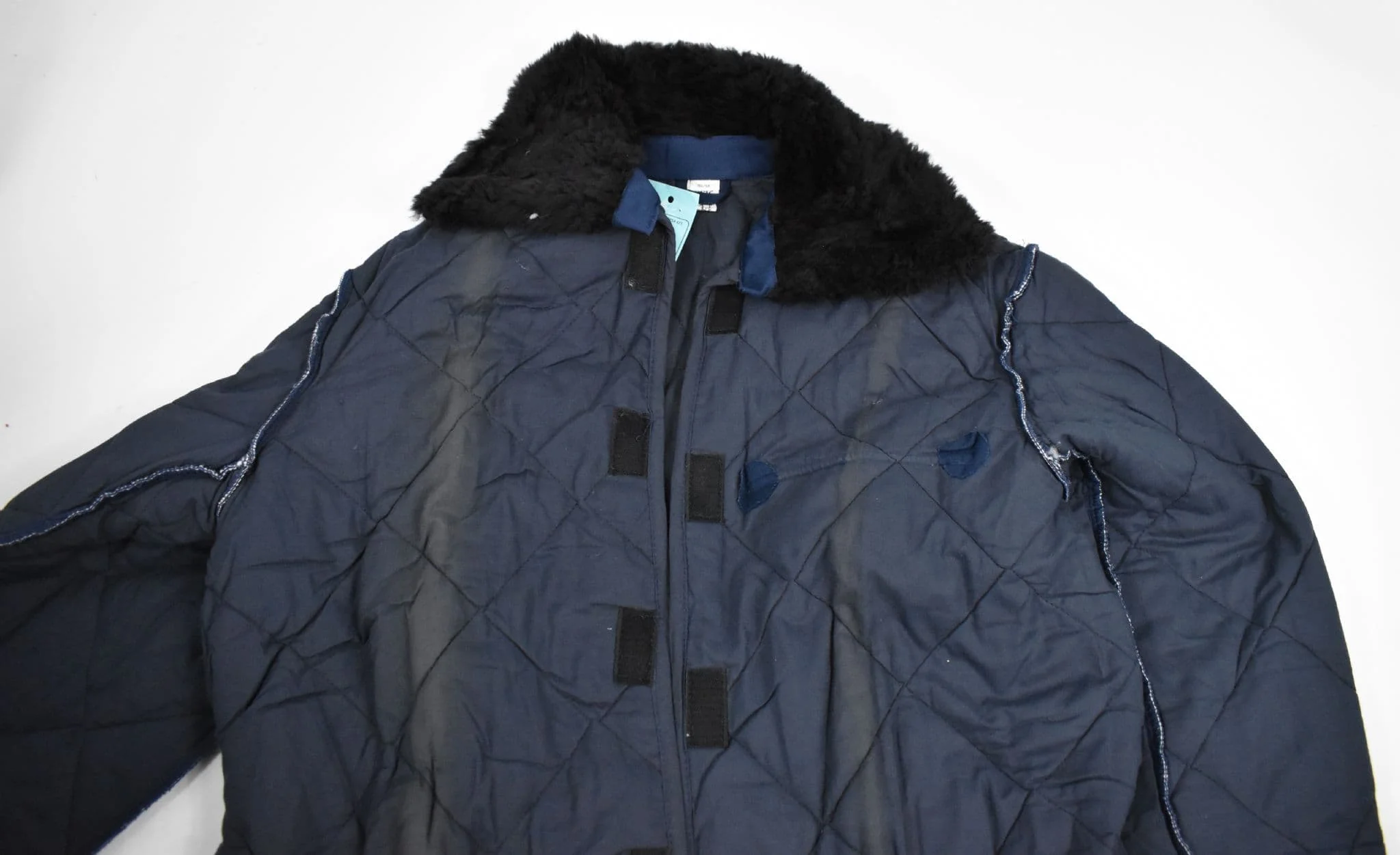 Hungarian Army Quilted Liner and Collar Navy Blue - Image 3