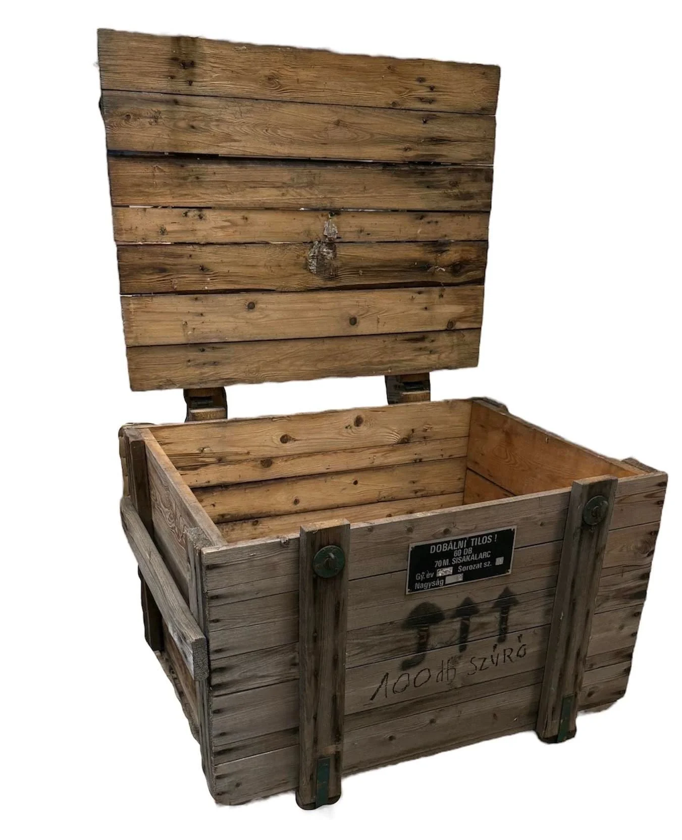 Hungarian Military Large Wooden Ammo Box - Image 4