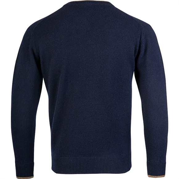 Jack Pyke Ashcombe 100% Lambswool V-Neck - Navy - Image 2