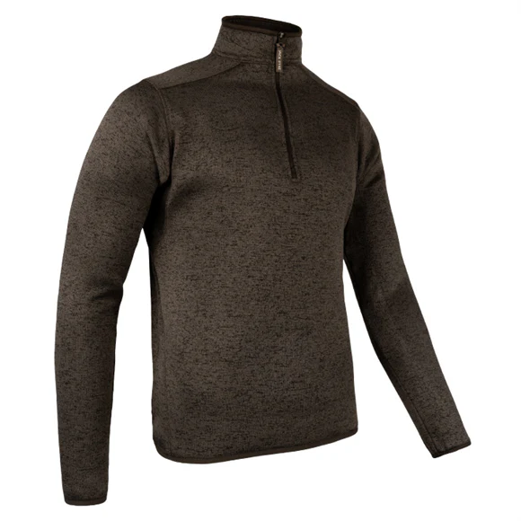 Jack Pyke Melange Quarter Zip Fleece - Brown Fleck - Image 2