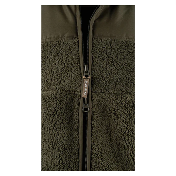Jack Pyke Sherpa Fleece Gilet - Dark Olive - Image 5
