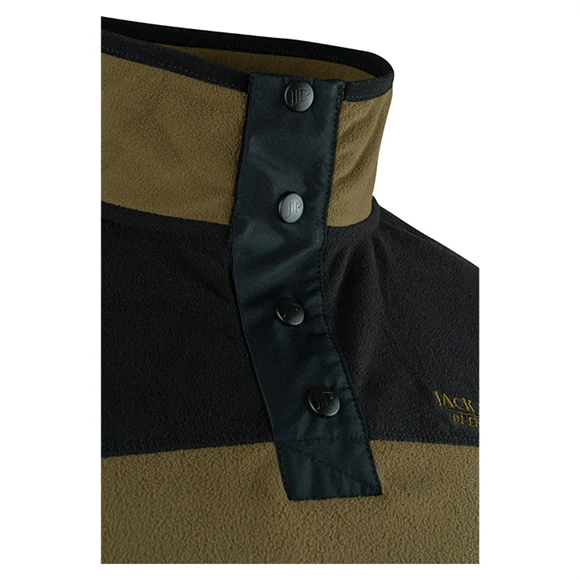 Jack Pyke Snap Neck Fleece Top - Dark Mustard - Image 4